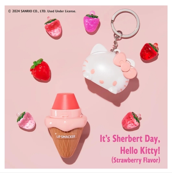 Lip Smacker® Hello Kitty 50th Anniversary Sherbert Lip Balm Keychain - Picture 6 of 14